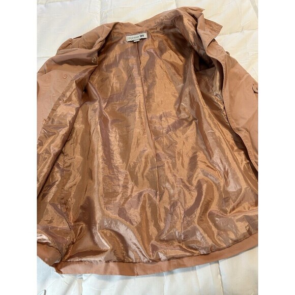 Forever 21 Light Pink Trench Coat Size Medium - Picture 5 of 11